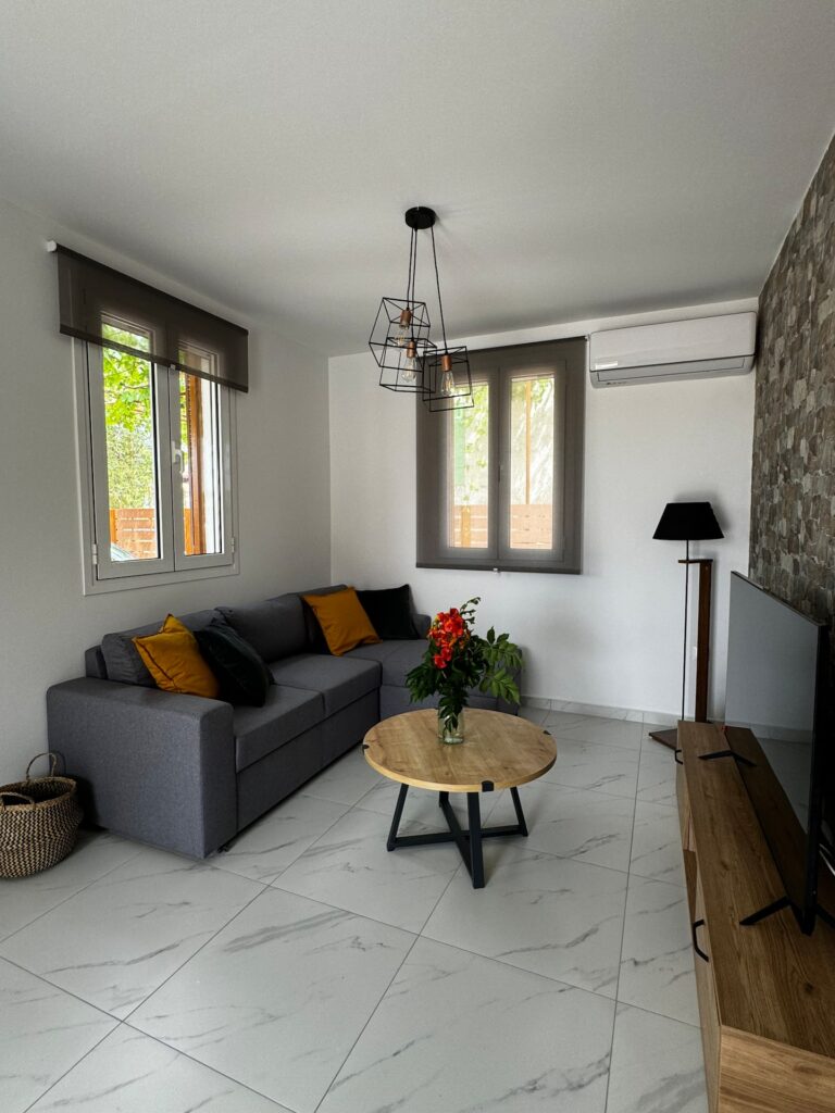 Living room with sofa bed