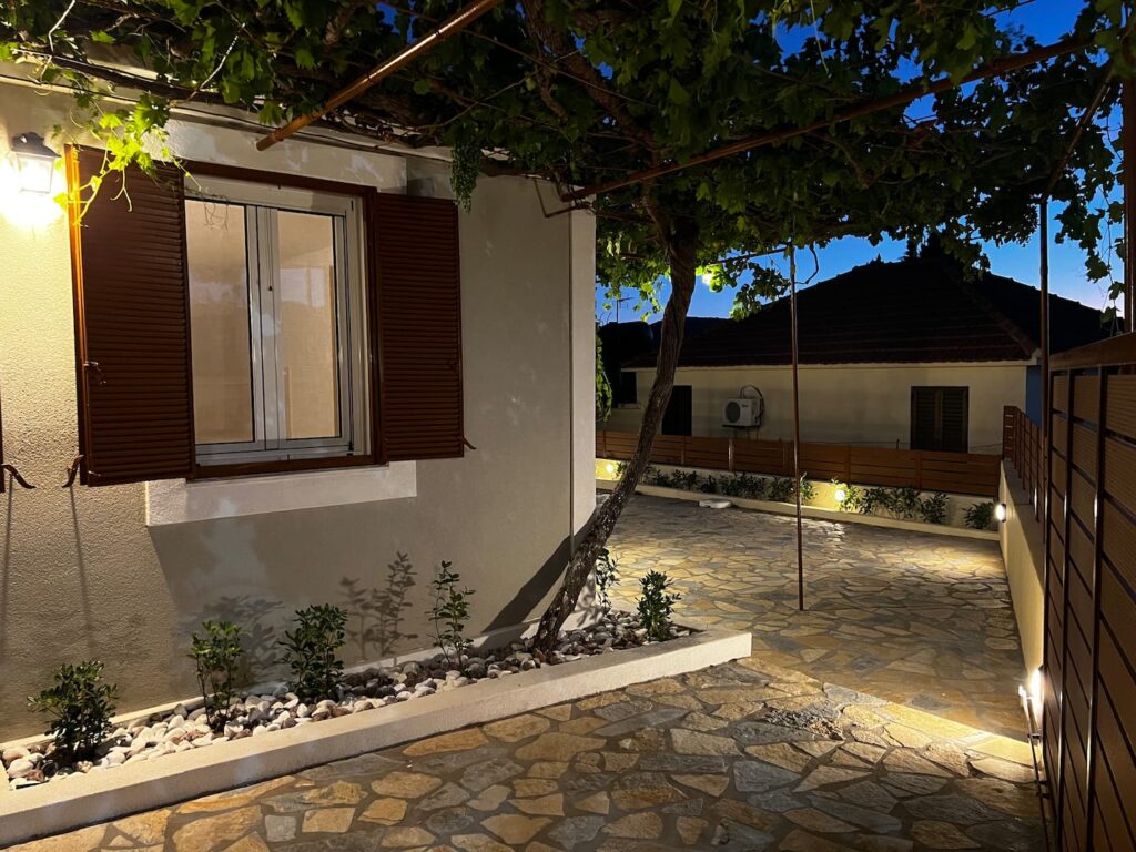 Courtyard at night