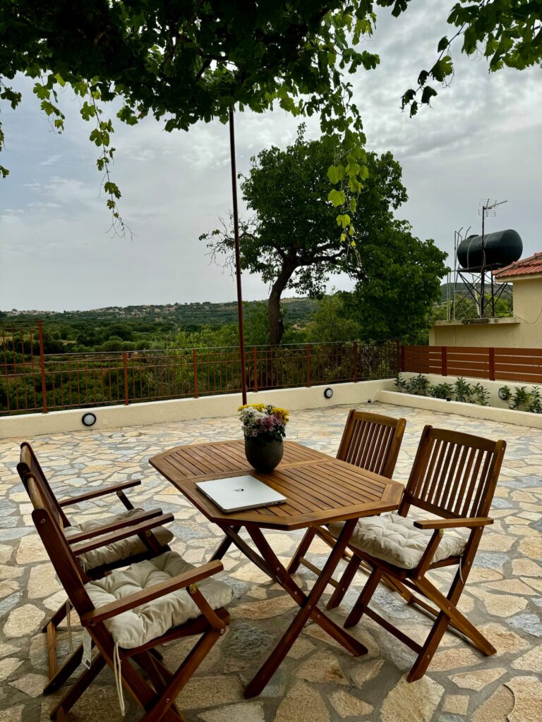 Terrace in the garden